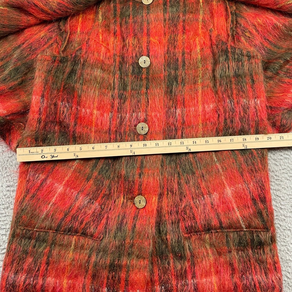 Andrew Stewart Cape Womens One Size Red Plaid Mohair Wool Woven in Scotland Coat - Picture 5 of 8
